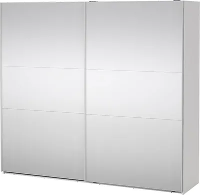 Produktbild von Como Schiebetürenschrank 2 Türen mit Spiegel 245x220cm weiß.