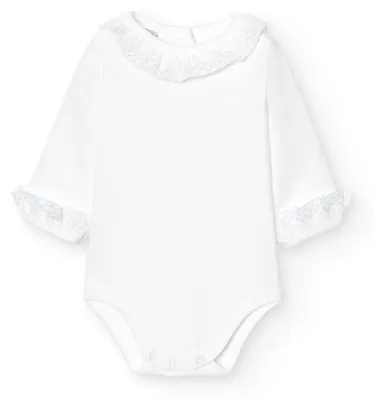 Immagine prodotto di BABIDU, body per neonati unisex, con colletto alla babydoll, colore azzurro cielo, taglia 24 mesi