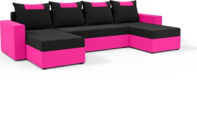 Produktbild von FEDVE Ecksofa Eckcouch mit Schlaffunktion SID mit Bettkasten form U