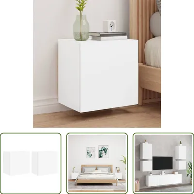 Produktbild von The Living Store TV-Wandschränke 2 Stk. Weiß 40,5x30x40 cm Holzwerkstoff