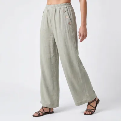 Produktbild von Marlenehose Damen Freizeithose Wide Leg Sommerhose Gr. 36-46 elastischer Bund