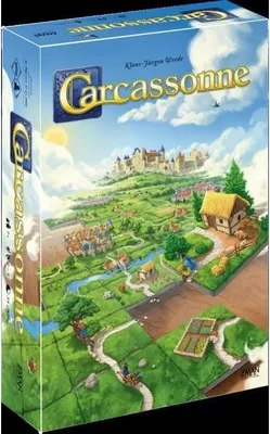Obrázek produktu pro Desková hra Carcassonne od Z-Man Games, moderní společenská hra, strategie