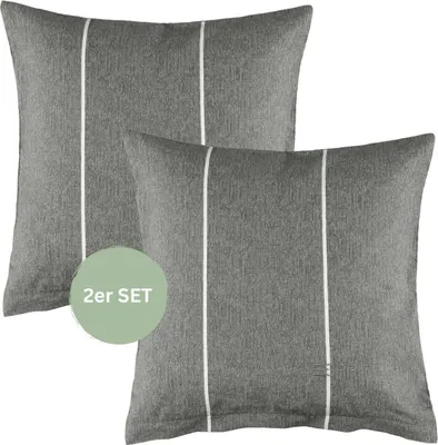 Obrázek produktu pro ESPRIT Renforcé povlaky na polštáře a ložní prádlo HARPLINES antracit 40 x 40 cm 2-pack