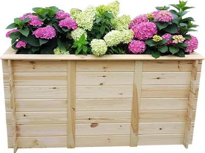 Produktbild von Hochbeet promadino inkl. Folie 160 x 80 x 85 cm natur