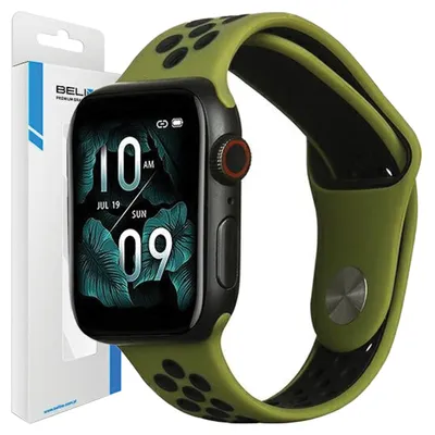 Produktbild von Beline Band Apple Watch Sport Silikon 38/40/41Mm Grün/Schwarz