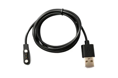 Produktbild von SYSTEM-S USB 2.0 Kabel 100 cm Ladekabel für Realme TechLife DIZO Watch R in Schwarz