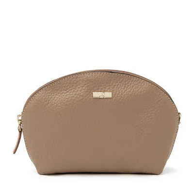Produktbild von Schminktasche mit Spiegel | Schminktasche | Schminktasche klein | Spiegeltasche | Schminktasche Damen klein | Spiegeltasche Leder von dR Amsterdam | Schminktasche klein | Sichere Aufbewahrung für Ihr Make-up und Platz für 3 Kreditkarten | Mint - 110630 Burro