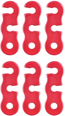 Produktbild von Alu Scheerlijn Koordversteller Rot 6er Pack für Zelt