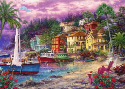 Immagine prodotto di Grafika Puzzle Chuck Pinson - On Golden Shores - puzzle da 500 pezzi