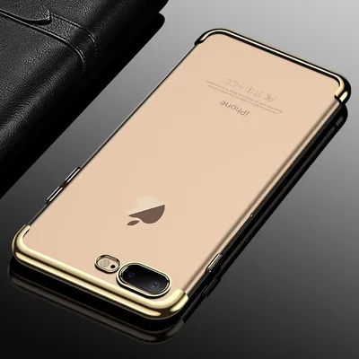 Produktbild von Handy Hülle Schutz Case für Apple iPhone 7 / 8 Plus Durchsichtig Transparent Gold