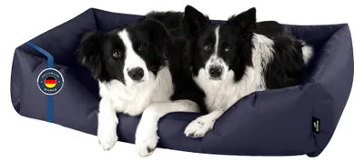 Obrázok produktu pre BedDog psie lôžko ZARA – psí vankúš s odnímateľným poťahom, psí košík, psia pohovka, NAVY-BLUE (tmavomodrá), (XXXL) cca 145 x 105 x 28 cm