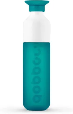 Imagen del producto de Botella de agua de 450 ml, reciclable, para llevar, ideal para el gimnasio, color azul