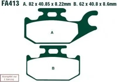 Produktbild von EBC Brakes SFA413HH Bremsbeläge Satz Bremsklötze
