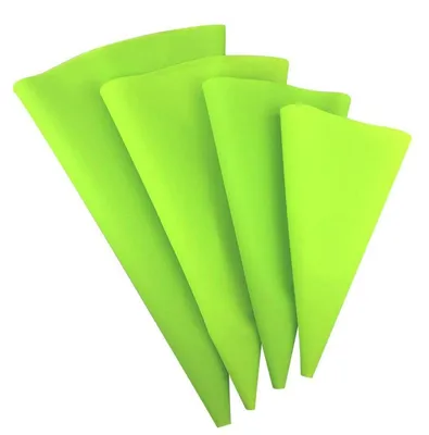 Obrázek produktu pro Opakovaně použitelné cukrářské sáčky, 4 kusy, zelené, 25,4–40,6 cm, silikonové, vhodné pro zdobení dortů