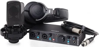 Immagine prodotto di Bundle interfaccia audio Arturia MiniFuse 2 Arturia MiniFuse Recording Pack Black