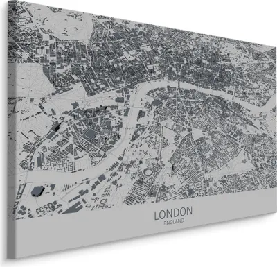 Produktbild von Fabelhafte Canvas LEINWAND BILDER 120x80 cm XXL Kunstdruck Karte London Stadt Straßen