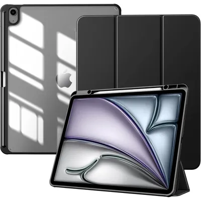 Obrázok produktu pre Ochranné puzdro pre iPad Air 13 palcov (M3/M2-2025/2024) s držiakom na stylus, priehľadné, čierne