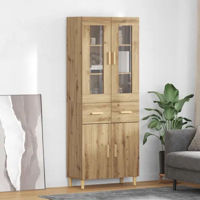 Produktbild von vidaXL Highboard Artisan-Eiche 69,5 x 34 x 180 cm Holzwerkstoff