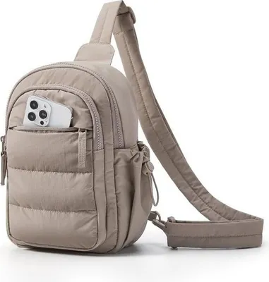 Obrázok produktu pre INF Ľahká crossbody taška s viacerými vreckami na cestovanie, šport a turistiku ťava
