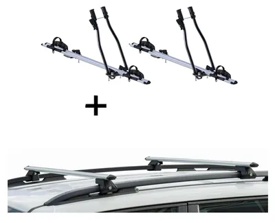 Obrázok produktu pre 2x nosič bicyklov SAGITTAR + nosič zábradlia CRV135 kompatibilný so Suzuki Vitara 98-05