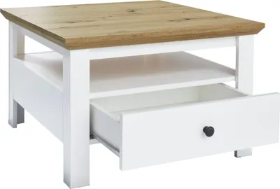 Produktbild von trendteam Wohnen Couchtisch Universal Artisan Eiche/Weiß Melamin 70 x 46 x 70 cm