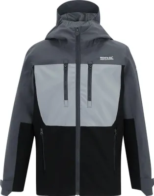 Produktbild von Regatta - "Highton" Jacke, wasserfest für Kinder RG12834 (116) (Mittelgrau/Wolkengrau/Schwarz)