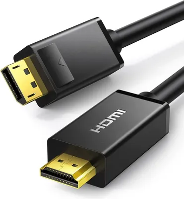 Produktbild von Qost – DisplayPort auf HDMI Kabel – 1,8 Meter – 1080P 4K – Adapter – Schwarz