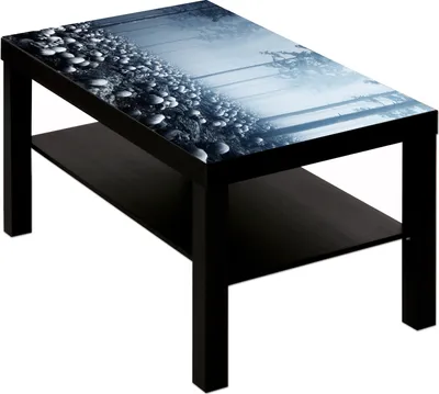 Produktbild von Couchtisch Tisch Friedhof Totenkopf Leichenfeld : schwarz weiß Tisch schwarz