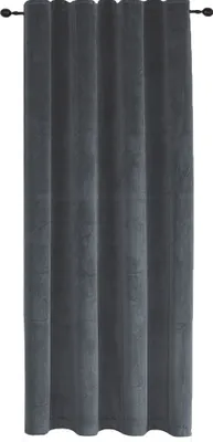 Produktbild von Verdunkelungsvorhang Samt weich 140x145 cm Anthrazit Vorhang Kräuselband blickdicht Gardine abdunkelnd U-Band