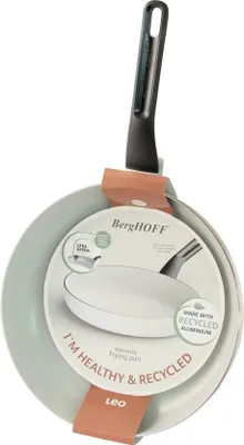 Produktbild von BergHOFF Leo Bratpfanne, 28 cm, rund, weiß, 100% recyceltes Aluminium, keramische Antihaftbeschichtung, induktionsgeeignet, Cool-Touch Griff