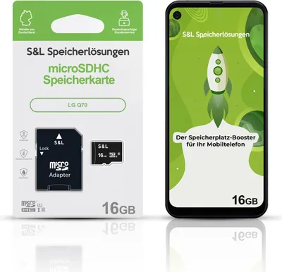 Produktbild von microSD Speicherkarte S&L für LG Q70 - Speicherkapazität: 16 GB
