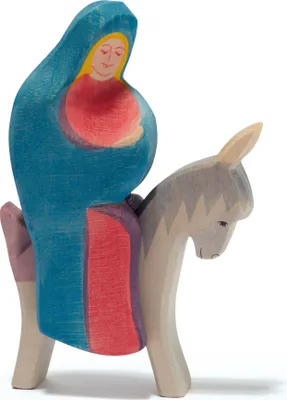 Produktbild von Holzfigur Maria auf dem Esel