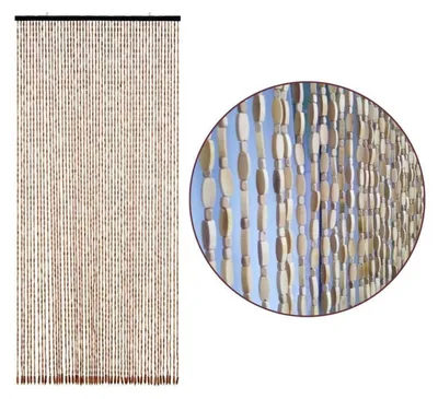 Obrázok produktu pre Bambusová záclona, drevená, prírodná, 60 x 190 cm