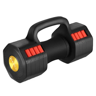 Zdjęcie produktu dla HMS Regulowany hantel HL05 3 w 1 – kettlebell z uchwytem do pompek, do 11,34 kg