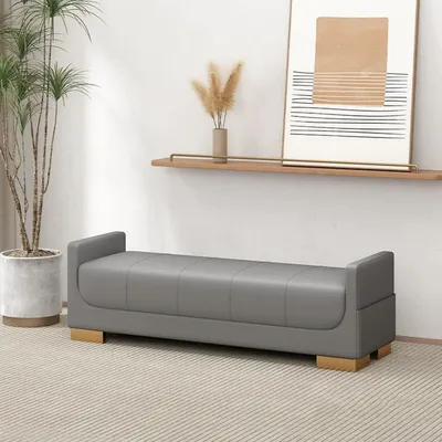 Immagine prodotto di Panca con spazio contenitore, 60 cm, grigio scuro