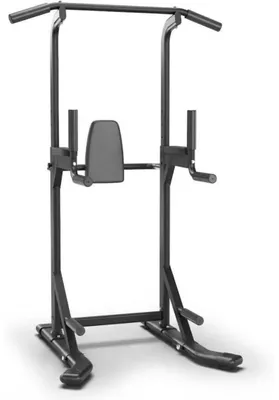 Image de Barre de traction autoportante - Station de dips multifonctionnelle - Capacité de charge jusqu'à 204 kg - Idéale pour l'entraînement de musculation à domicile - Hauteur réglable - Noir