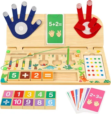 Image de Jeux éducatifs dès 3, 4 et 5 ans - 1 labyrinthe magnétique et jeux de mathématiques