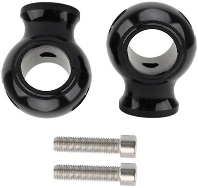 Produktbild von Lenkererhöher – Verbessertes Design – CNC-gefrästes Aluminium – Lenkerklemmvorrichtungen – 32 mm (1 1/4 Zoll) – Schwarz – Für eine komfortablere Fahrposition – Lenkererhöhungen