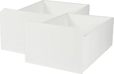 Produktbild von Möbilia Schublade | 2er-Set | zu Hochbett 12020053 | B 95 x T 2 x H 70 cm | MDF weiß | 12020055| Serie BETT