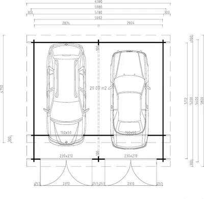 Produktbild von Fjordholz Holzgarage Modell Ibiza 70 B