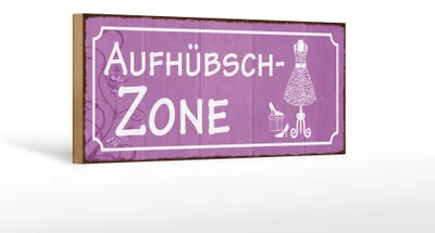 Produktbild von Holzschild Hinweis 27x10cm AufhübschZONE