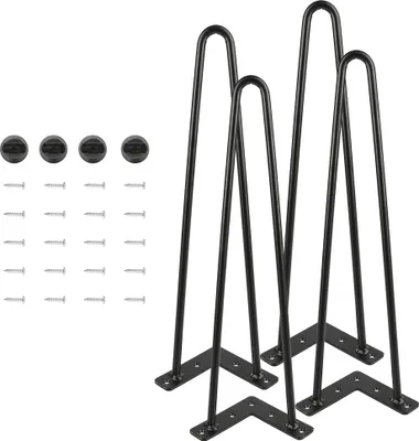 Produktbild von 4x Hairpin Legs Tischbeine 50cm Möbelfüße DIY Tischbeine Haarnadelbeine Metalltischbeine