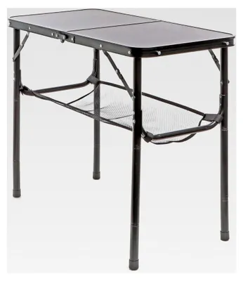 Produktbild von Höhenverstellbarer Campingtisch Schwarz 80x40cm aus Aluminium