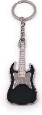 Produktbild von Onwomania Schlüsselanhänger Girarre Instrument schwarz Metall Anhänger Charm