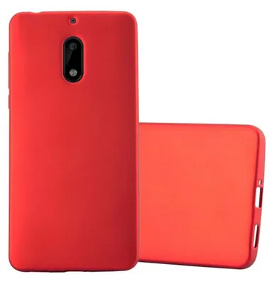 Zdjęcie produktu dla Etui ochronne Cadorabo do Nokia 6 2017 w kolorze czerwonym etui na telefon komórkowy silikonowe etui z TPU