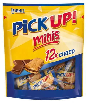 Obrázek produktu pro Leibniz Pick Up Choco Minis sušenky a křupavá čokoláda 127g