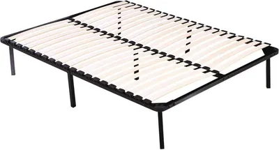 Produktbild von Habitat et Jardin Lattenrost 160x200 cm, inkl. Füße, 20 Latten, Eisen/Sperrholz, bis 200 kg, für 2 Personen, mit Stauraum