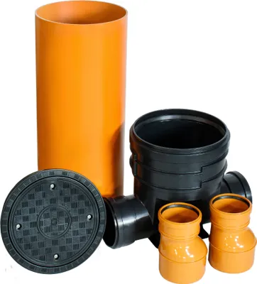 Produktbild von ScarMaxx Schachtsystem Set DN315, Breite 85cm, 2xDN125, 2x Reduzierung 160/125