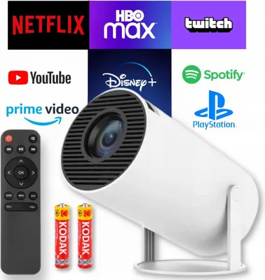 Obrázok produktu pre LED projektor 4K s operačným systémom Android TV – inteligentné domáce kino, s Wi-Fi pre pripojenie notebooku, počítača a do kancelárie