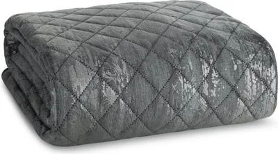 Immagine prodotto di Copriletto BLINK 3 grigio scuro 220x240 cm acciaio argento
